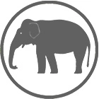 Logo de Ecoscien représentant un éléphant avec la mention "Voyage respectueux et éthique"